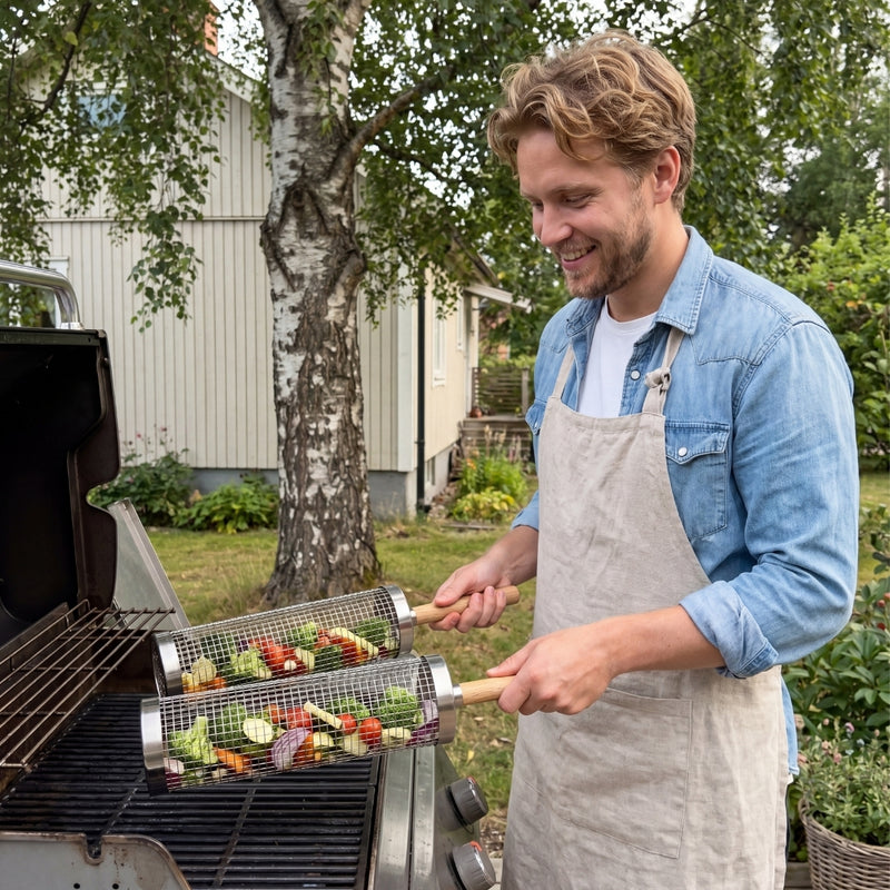 Rolling Grill Basket