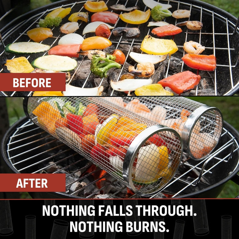 Rolling Grill Basket